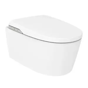 Imagine Set PROMO vas WC Roca Insignia Smart 60x41 cm alb suspendat cu rezervor si capac cu functie de spalare
