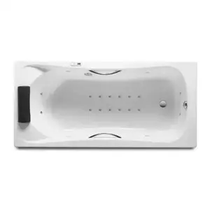 Imagine Cada cu sistem hidromasaj Roca BeCool Total 180x80 cm alb