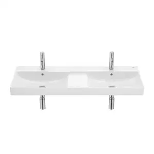 Imagine Lavoar suspendat dublu Roca Ona 120x46 cm Fineceramic alb lucios