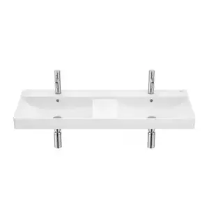Imagine Lavoar suspendat dublu Roca Ona 120x46 cm Fineceramic alb mat