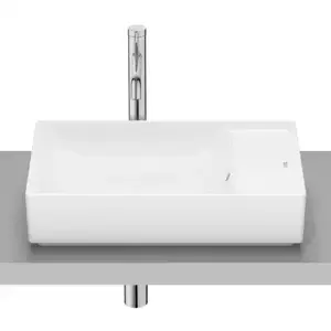 Imagine Lavoar pe blat Roca Ona 55x34.5 cm Fineceramic alb mat cu polita dreapta