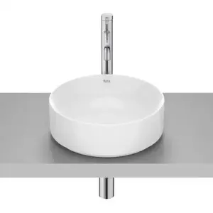 Imagine Lavoar pe blat Roca Ona 37 cm Fineceramic alb lucios