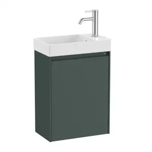 Imagine Set PROMO mobilier baza si lavoar Roca Ona Unik 1 usa 45x26 cm verde mat