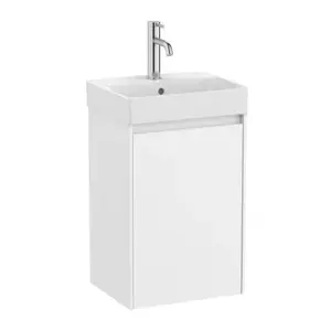 Imagine Set PROMO mobilier baza si lavoar Roca Ona Unik 1 usa 40x32 cm alb mat
