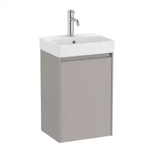 Imagine Set PROMO mobilier baza si lavoar Roca Ona Unik 1 usa 40x32 cm gri mat