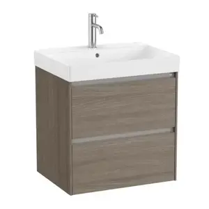 Imagine Set PROMO mobilier baza si lavoar Roca Ona Unik 2 sertare 60x46 cm ulm inchis
