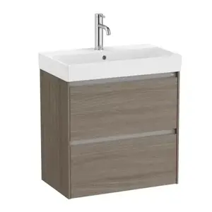 Imagine Set PROMO mobilier baza si lavoar Roca Ona Unik 2 sertare 60x36 cm ulm inchis