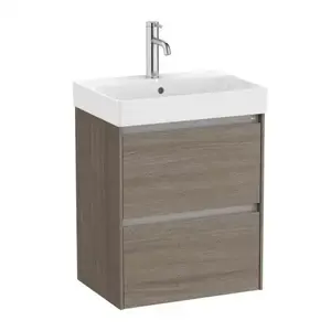 Imagine Set PROMO mobilier baza si lavoar Roca Ona Unik 2 sertare 50x36 cm ulm inchis