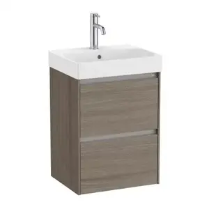Imagine Set PROMO mobilier baza si lavoar Roca Ona Unik 2 sertare 45x36 cm ulm inchis