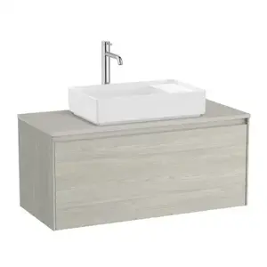 Imagine Baza lavoar suspendat Roca Ona 1 sertar 99.4x45.7 cm stejar deschis