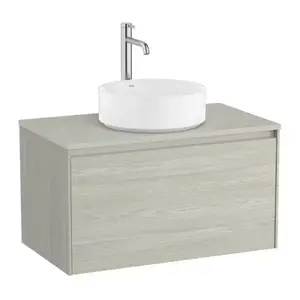 Imagine Baza lavoar suspendat Roca Ona 1 sertar 79.4x45.7 cm stejar deschis