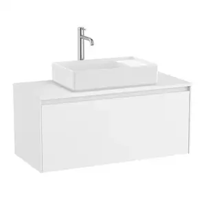 Imagine Baza lavoar suspendat Roca Ona 1 sertar 79.4x45.7 cm alb mat