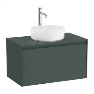 Imagine Baza lavoar suspendat Roca Ona 1 sertar 79.4x45.7 cm verde mat