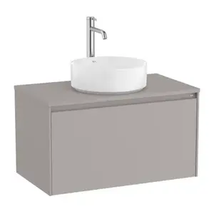 Imagine Baza lavoar suspendat Roca Ona 1 sertar 79.4x45.7 cm gri mat