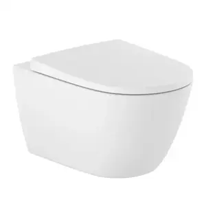 Imagine Vas WC suspendat Roca Ona rimless alb mat 53x36 cm