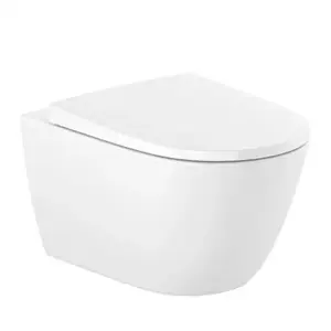 Imagine Vas WC suspendat Roca Ona rimless alb lucios 53x36 cm