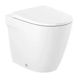 Imagine Vas WC pe pardoseala Roca Ona rimless alb lucios 53x36 cm