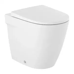 Imagine Vas WC pe pardoseala Roca Ona rimless alb mat 53x36 cm