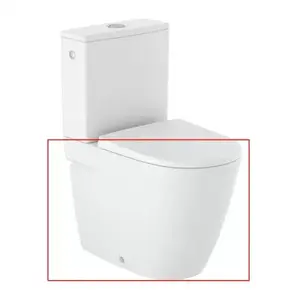 Imagine Vas WC pe pardoseala Roca Ona rimless alb mat 60x37 cm lipit de perete