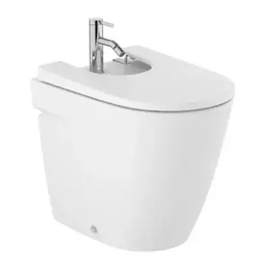 Imagine Bideu pe pardoseala Roca Ona alb mat 53x36 cm lipit de perete