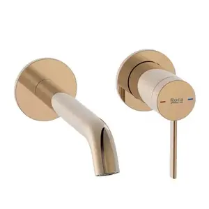 Imagine Baterie lavoar incastrata Roca Ona rose-gold lucios fara corp ingropat