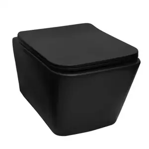 Imagine Set vas WC suspendat Fluminia Paris rimless, cu capac soft close 52.5x36.5x29.5 cm