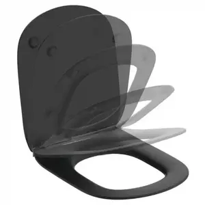 Imagine Capac WC Ideal Standard Tesi cu inchidere lenta, negru mat