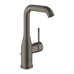 Imagine Baterie lavoar cu ventil Pop-Up Grohe Essence L antracit periat Hard Graphite