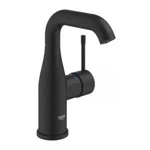 Imagine Baterie lavoar monocomanda Grohe Essence M fara ventil negru mat Phantom Black