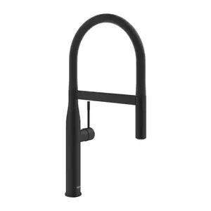 Imagine Baterie bucatarie cu dus extractibil Grohe Essence negru mat Phantom Black