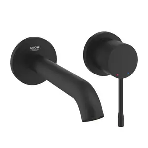 Imagine Baterie lavoar incastrata Grohe Essence M negru mat Phantom Black pipa 18 cm
