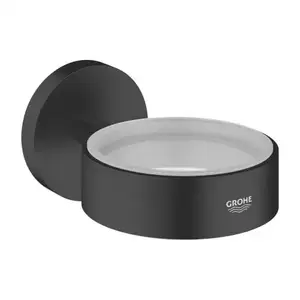 Imagine Suport pentru pahar sau savoniera Grohe Essentials negru mat