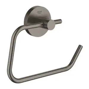 Imagine Suport hartie igienica fara aparatoare Grohe Essentials antracit periat Hard Graphite