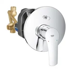 Imagine Baterie cada si dus incastrata Grohe Eurosmart crom lucios cu corp ingropat