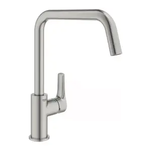 Imagine Baterie bucatarie cu pipa tip L Grohe Eurosmart crom mat Supersteel