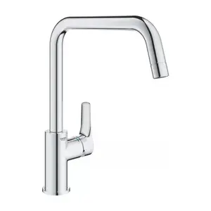 Imagine Baterie bucatarie cu pipa tip L Grohe Eurosmart crom lucios