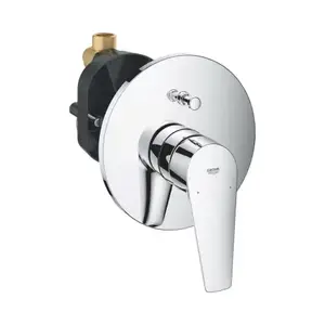 Imagine Baterie cada si dus incastrata Grohe BauEdge monocomanda crom lucios