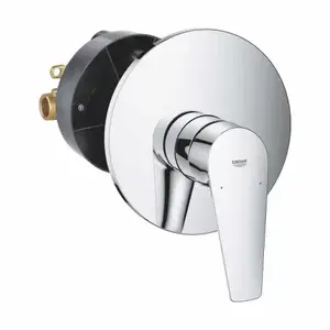 Imagine Baterie dus incastrata Grohe BauEdge crom lucios