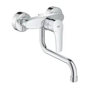 Imagine Baterie bucatarie cu montare pe perete Grohe Eurosmart crom lucios