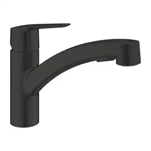 Imagine Baterie bucatarie cu dus extractibil Grohe Start negru mat 2 functii