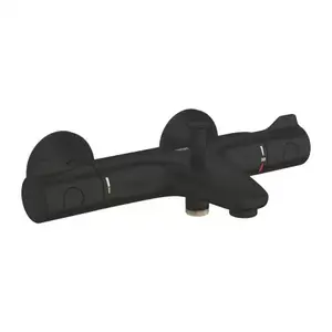 Imagine Baterie termostatata cada si dus Grohe Grohtherm 800 negru mat
