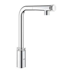 Imagine Baterie bucatarie cu dus extractibil Grohe Minta SmartControl crom lucios