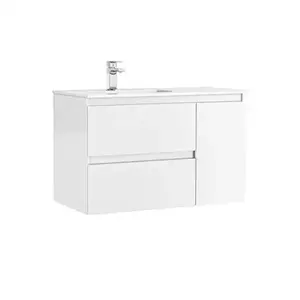 Imagine Set PROMO mobilier baza si lavoar Gala Daily 90x46 cm 2 sertare si 1 usa, alb