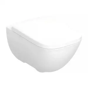 Imagine Set PROMO vas WC Geberit Selnova Square Premium alb si capac softclose Rimfree