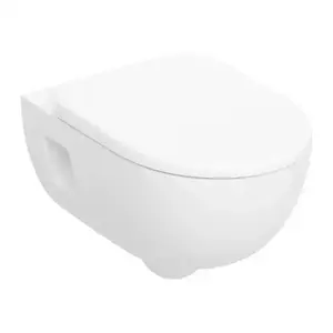 Imagine Set PROMO vas WC suspendat Geberit Selnova 53x36 cm alb cu functie bideu si capac solfclose Rimfree