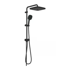 Imagine Sistem de dus fara baterie Grohe Tempesta 250 Cube negru mat