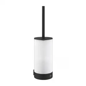 Imagine Perie WC din sticla mata Grohe Selection cu suport negru Phantom Black