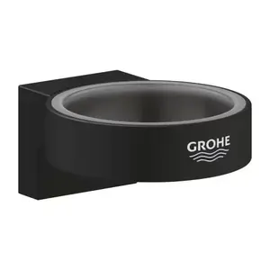 Imagine Suport pentru pahar sau dozator sapun Grohe Selection negru mat Phantom Black