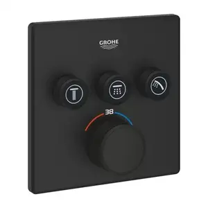 Imagine Baterie cada - dus incastrata Grohe Grohtherm SmartControl negru Phantom Black