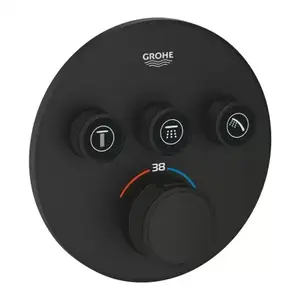 Imagine Baterie cada - dus incastrata Grohe Grohtherm SmartControl negru mat Phantom Black